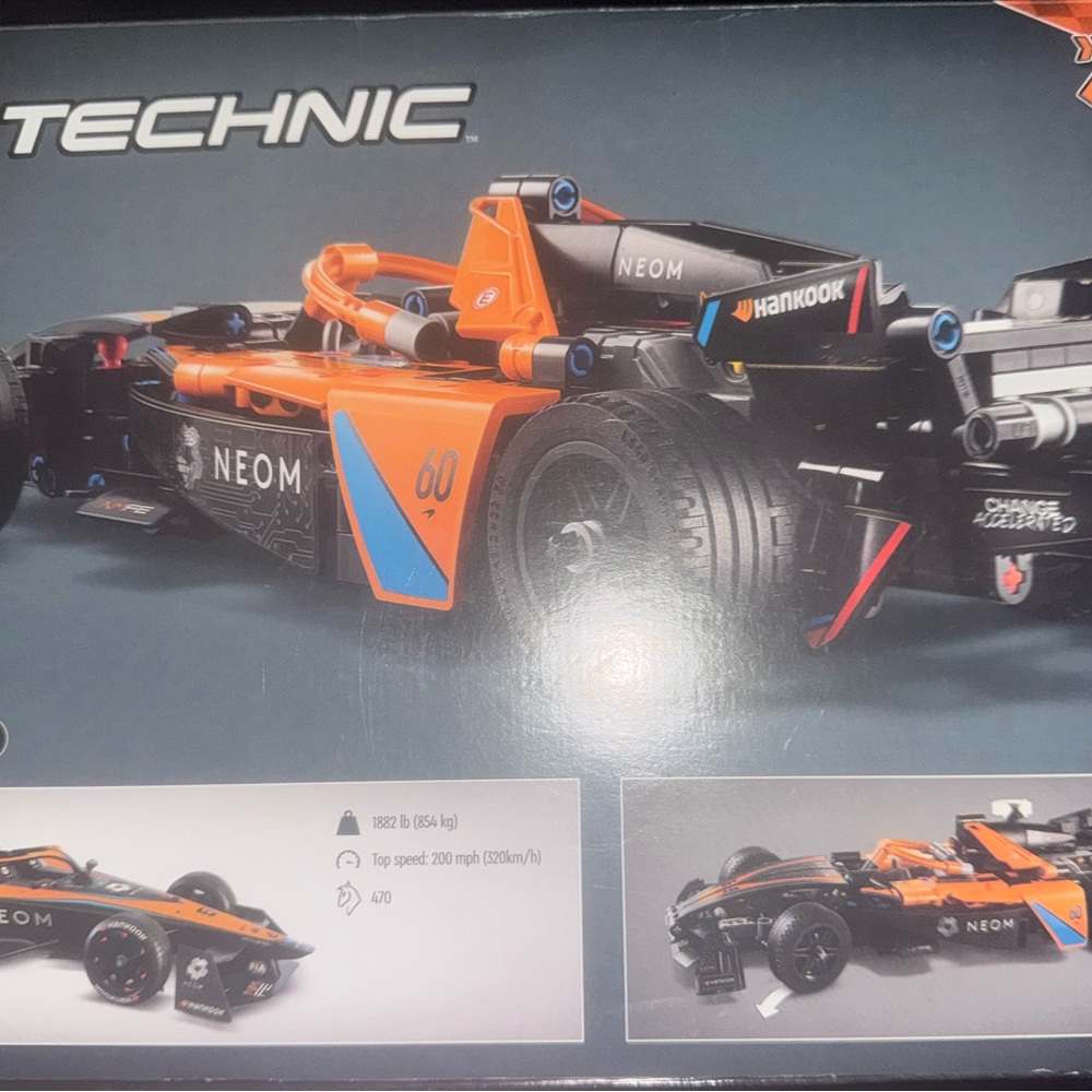 LEGO Technic Orange and Black Racing Car for ages 9+